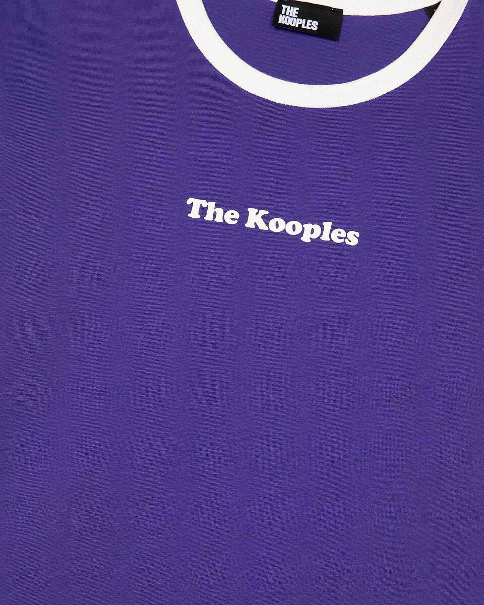 T-shirt with purple screen print