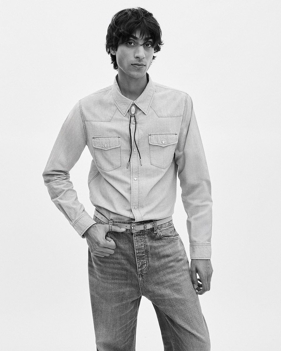 Light blue denim shirt