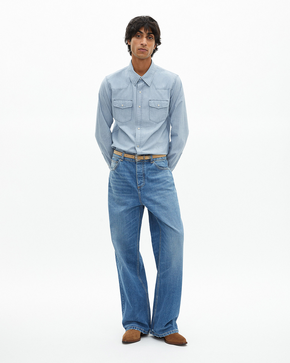 Light blue denim shirt