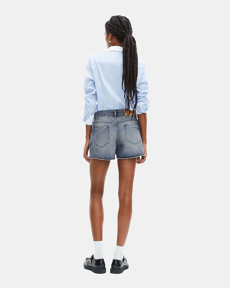 Blue denim shorts