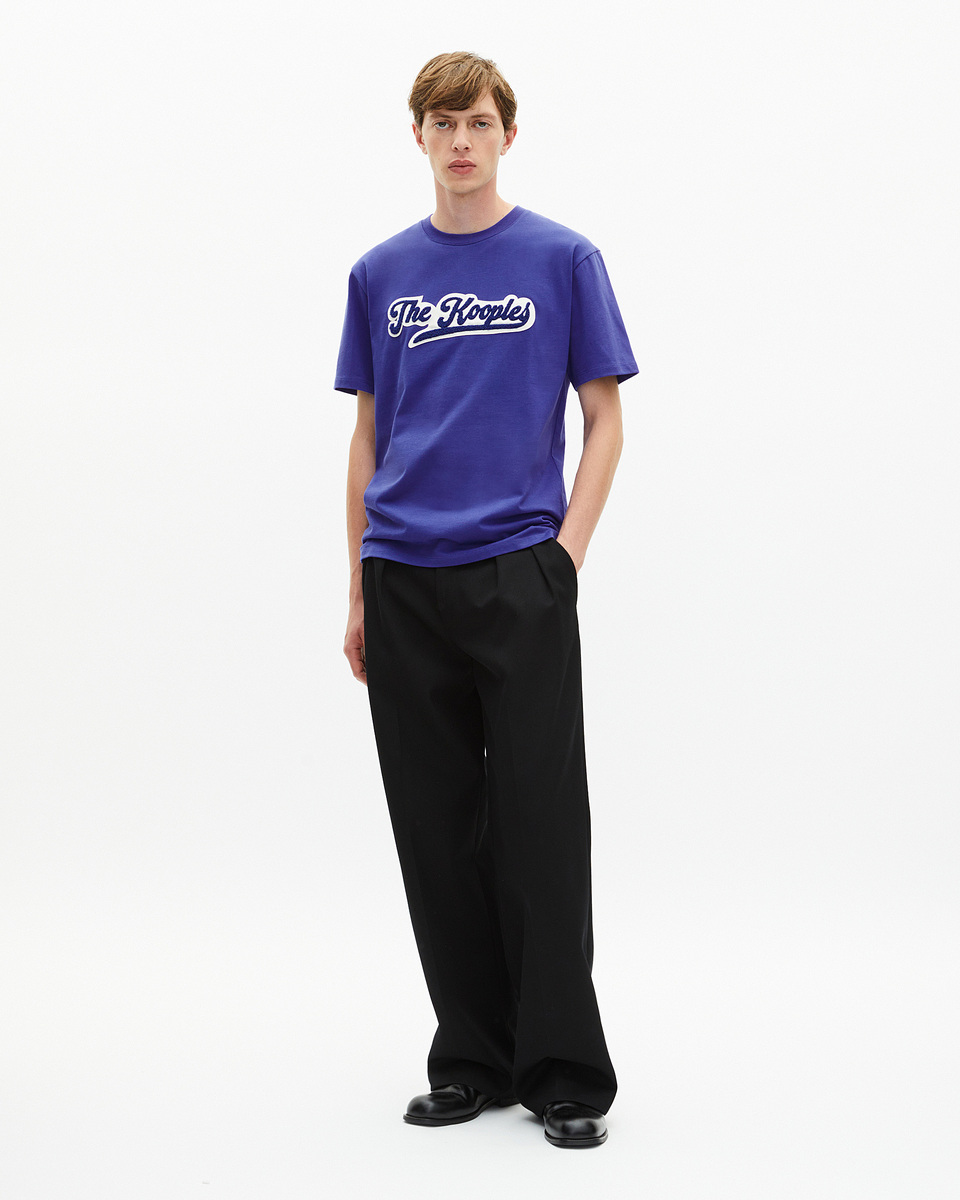 T-shirt with blue patch