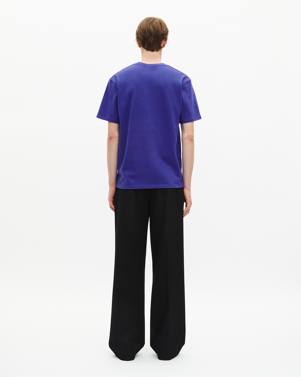 T-shirt with blue patch