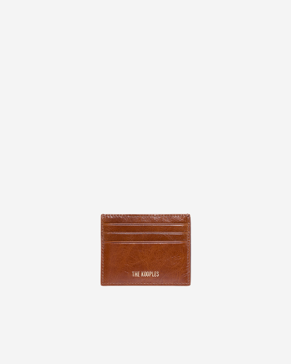 Amelia brown leather card case