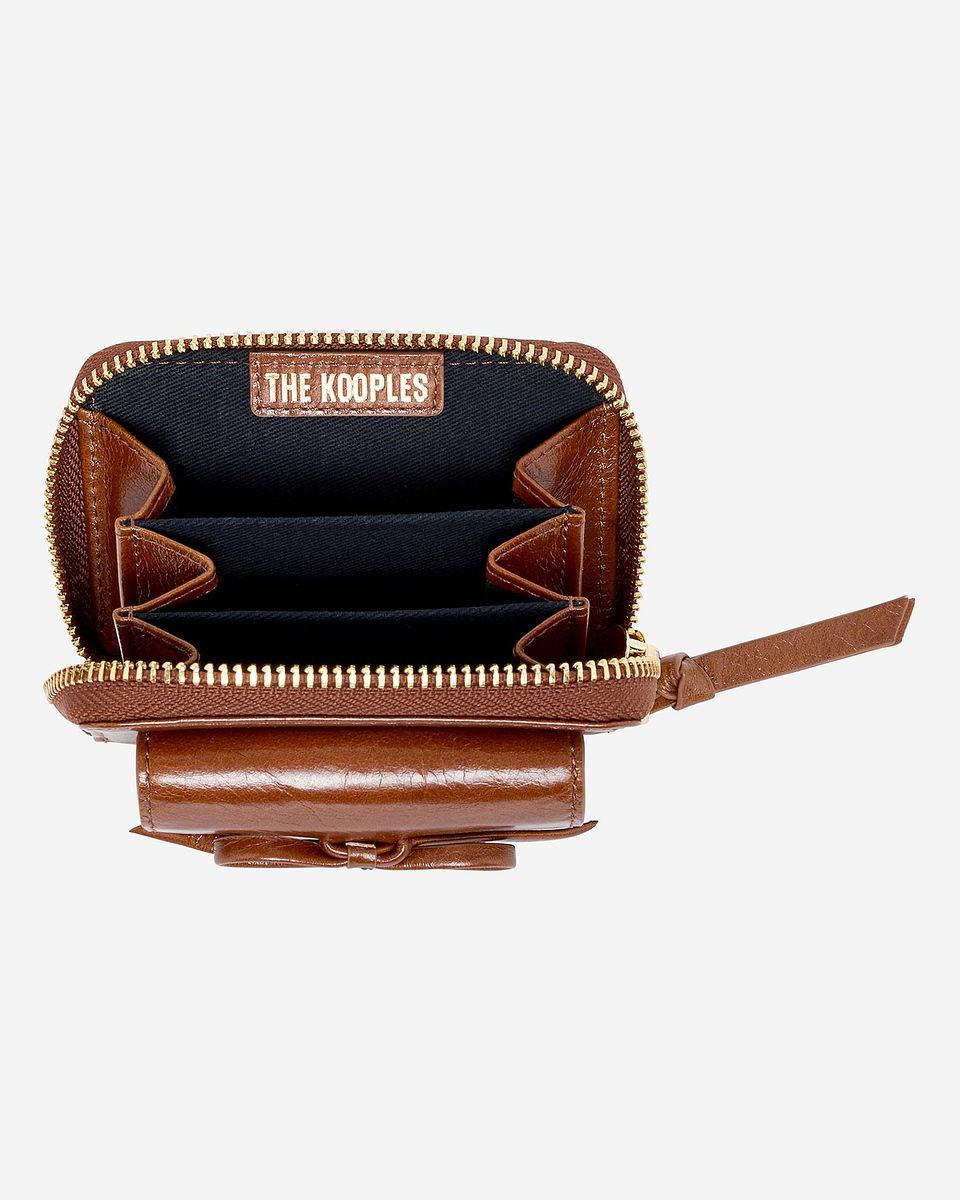 Amelia brown leather coin purse