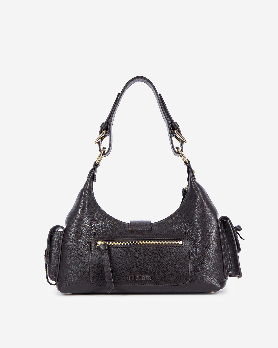 Amelia bag in brown grained leather