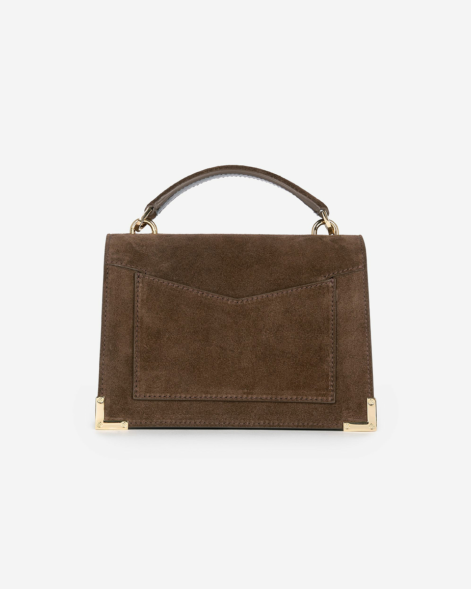Emily small bag in brown suede