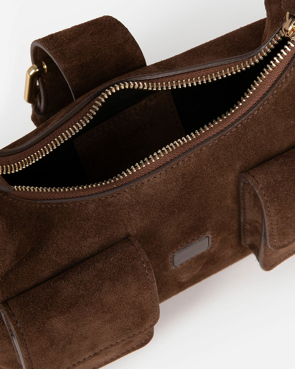 Amelia small bag in brown suede leather