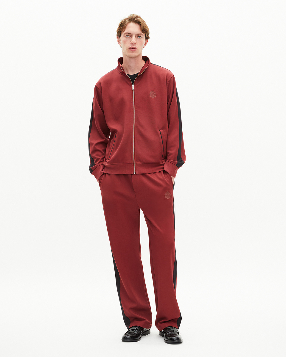 Burgundy zip-up sweatshirt