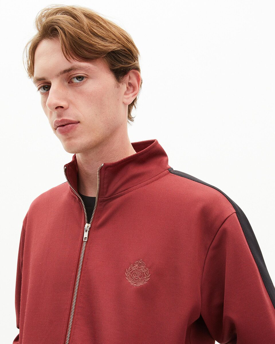 Burgundy zip-up sweatshirt