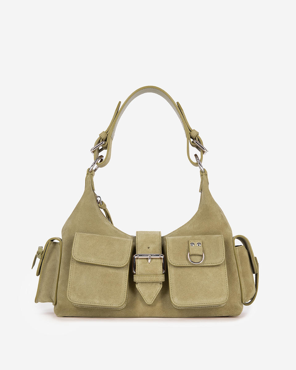 Amelia bag in camel suede leather