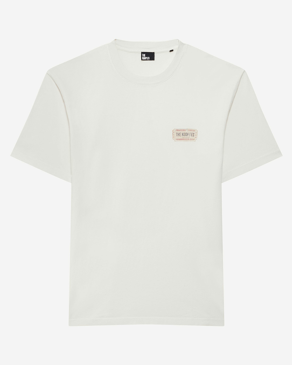 T-shirt with ecru screen print