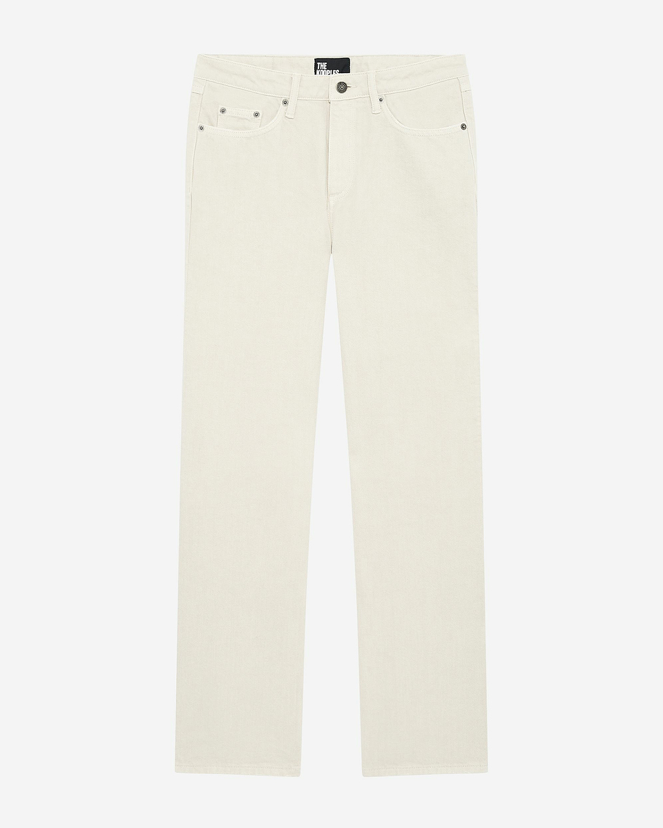 Ecru straight jeans