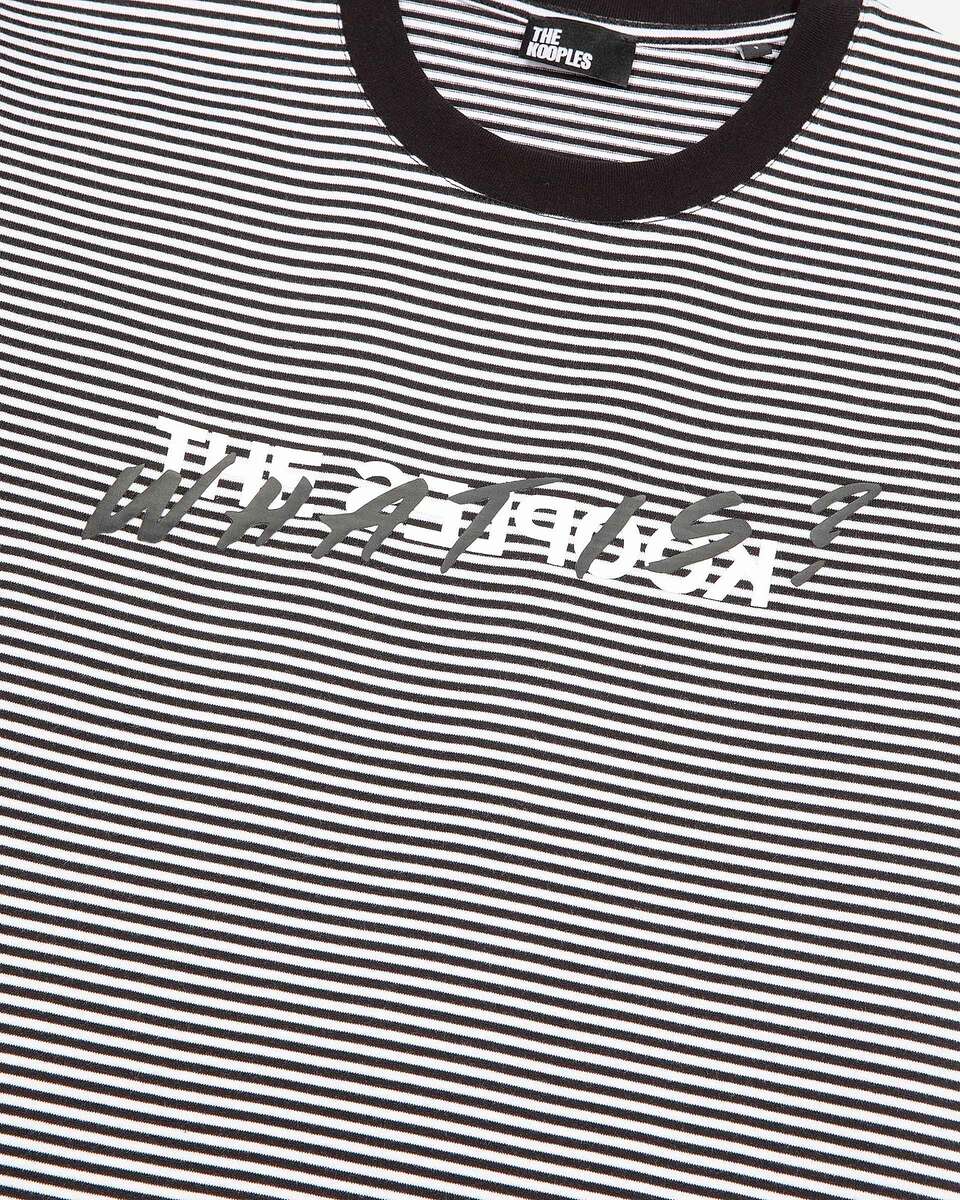What is ecru striped T-shirt