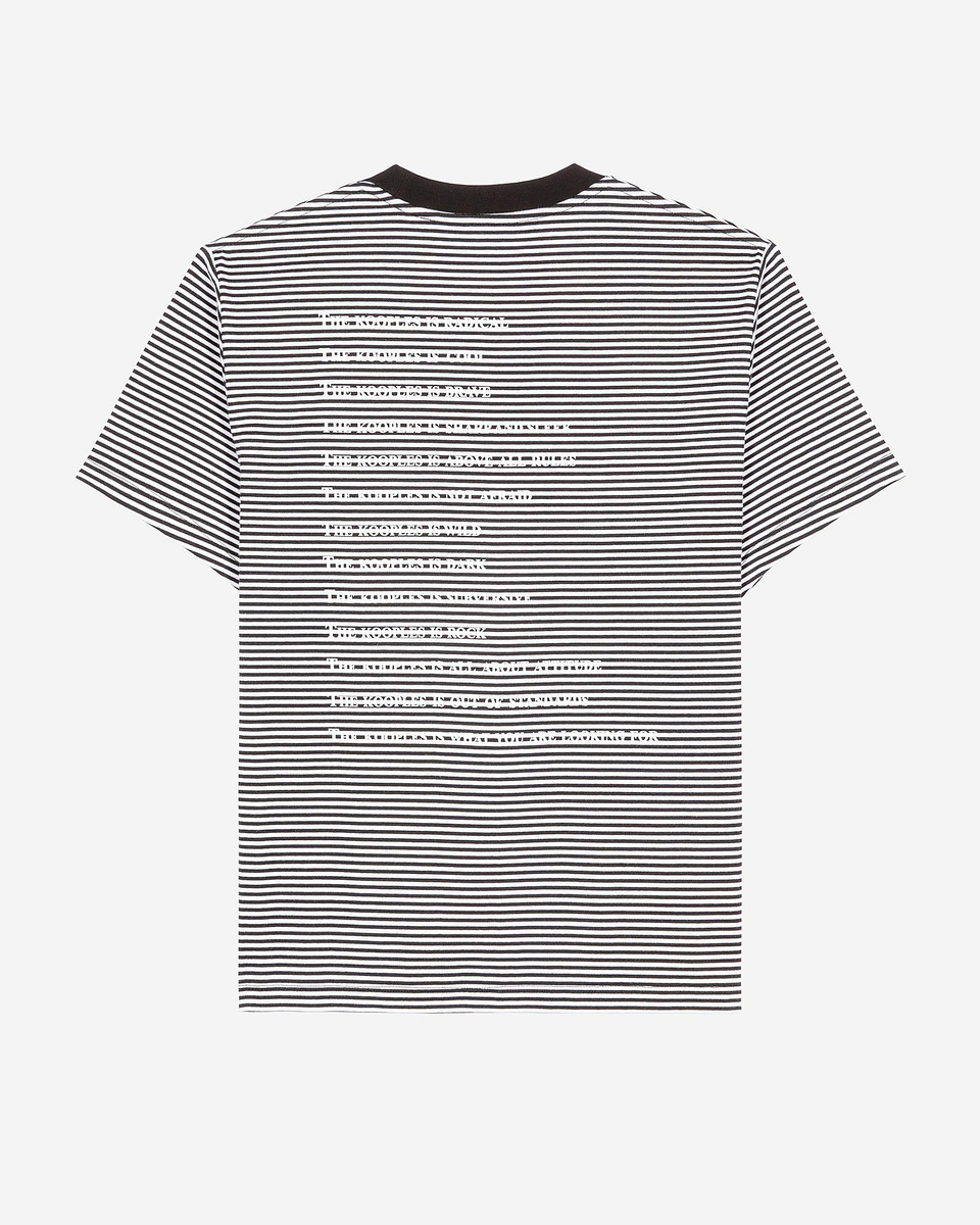 What is ecru striped T-shirt