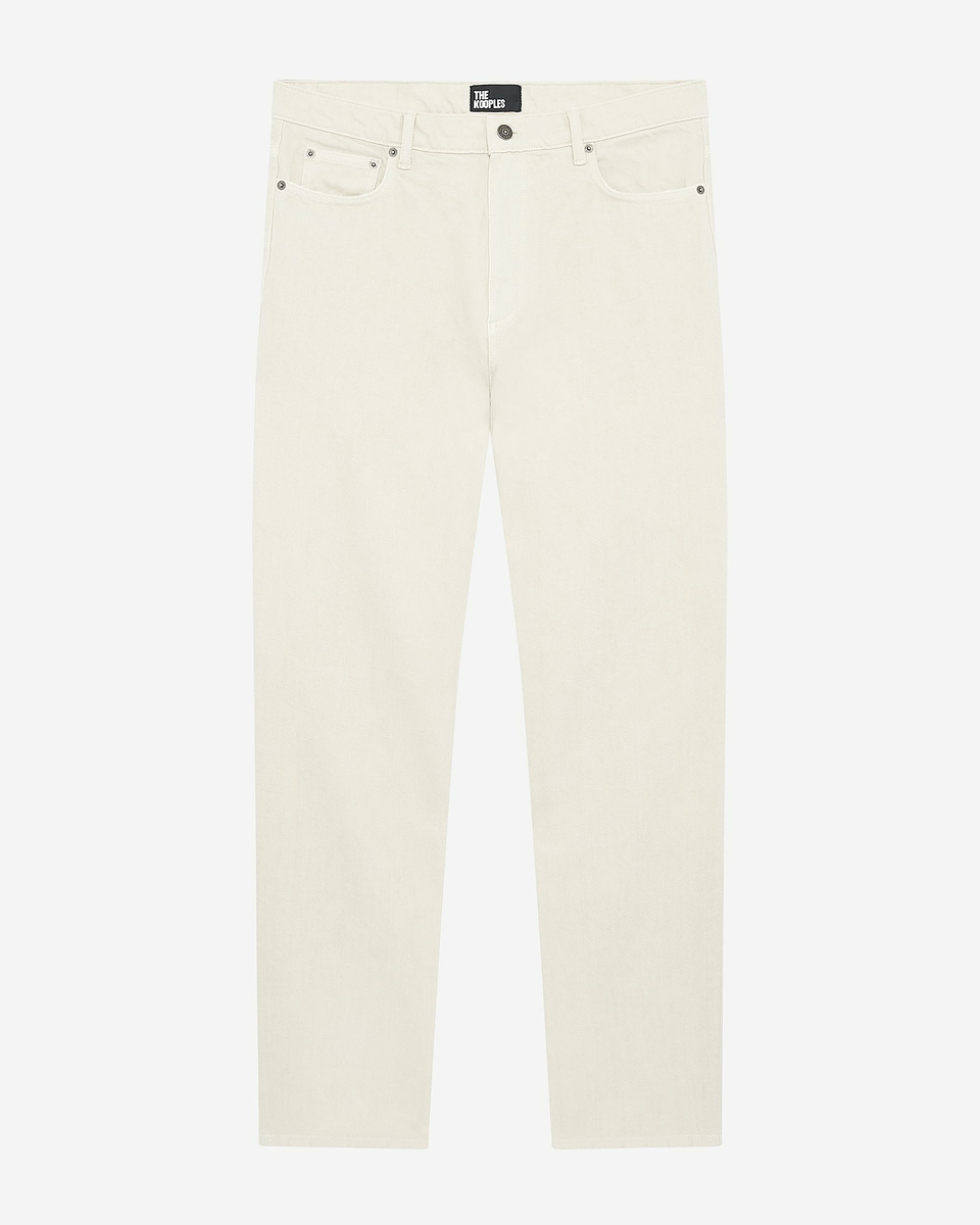 Ecru straight jeans