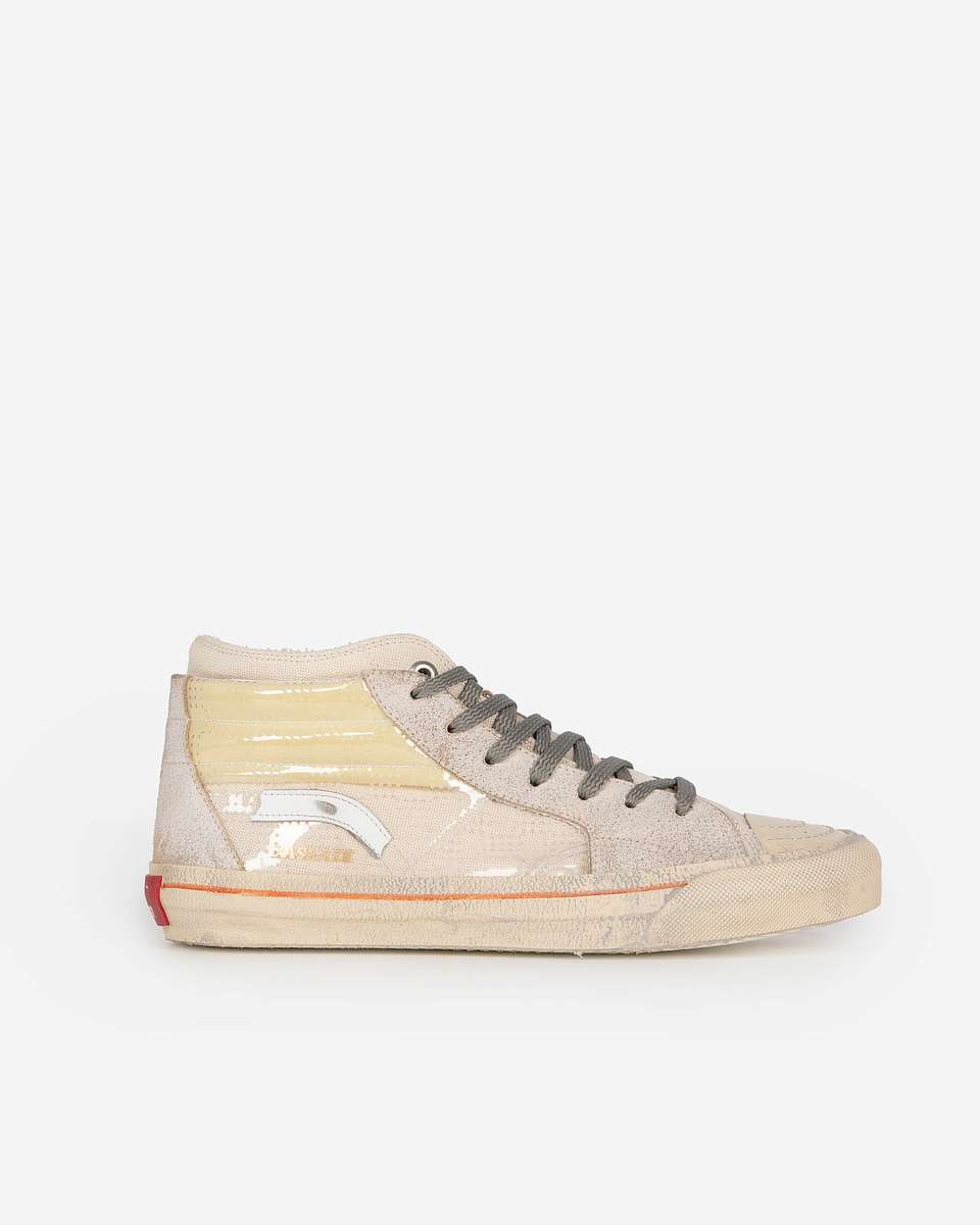 The Kooples X Hidn-Ander High-Top Sneakers in Ecru