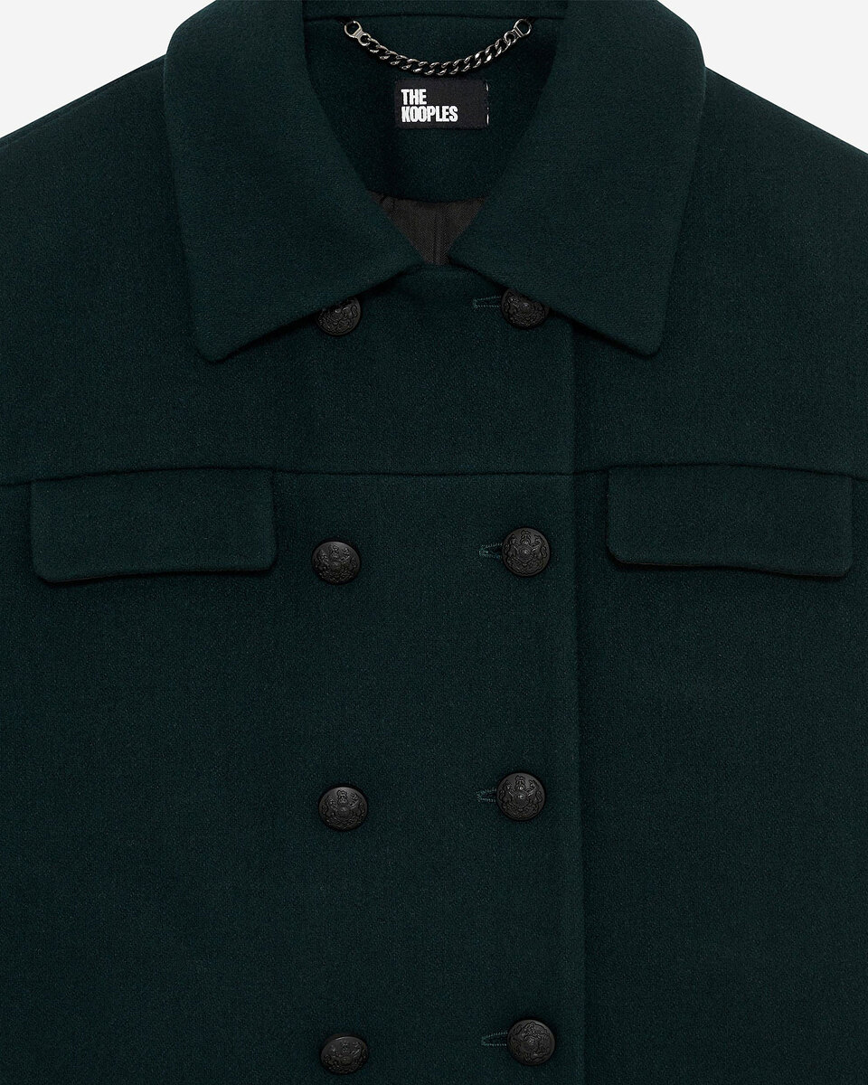 Dark green wool short jacket