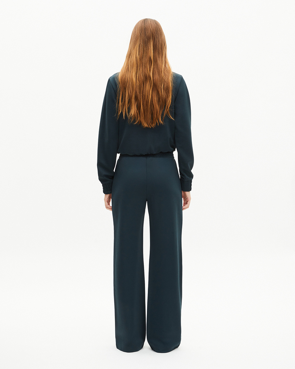 Dark green straight jogging bottoms