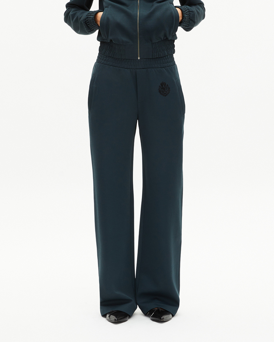 Dark green straight jogging bottoms