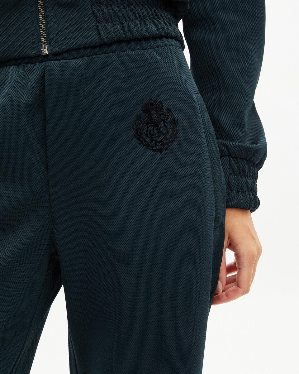 Dark green straight jogging bottoms