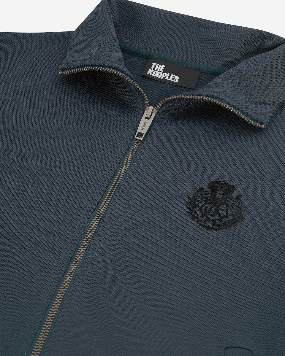 Dark green zip-up sweatshirt
