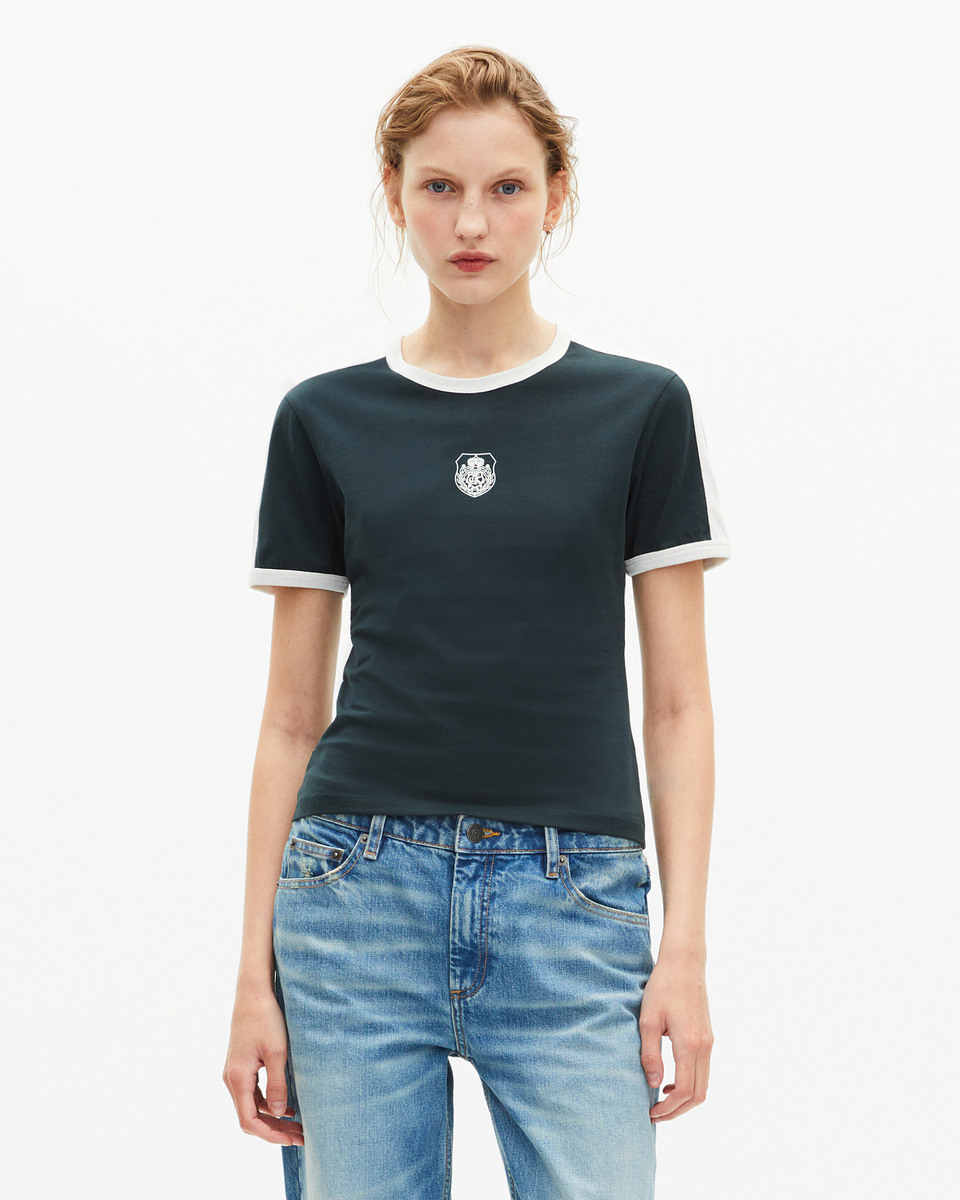 T-shirt with dark green coat of arms