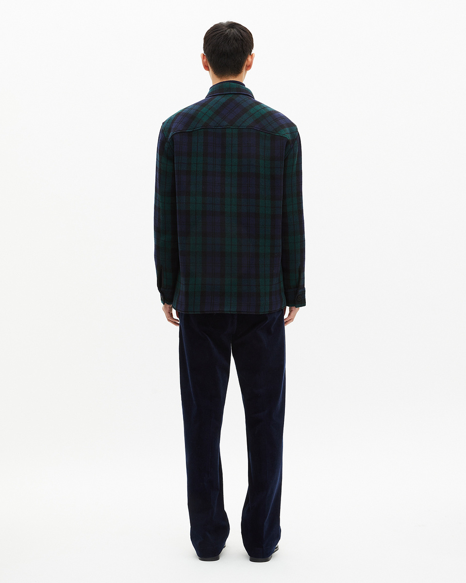 Dark green tartan overshirt