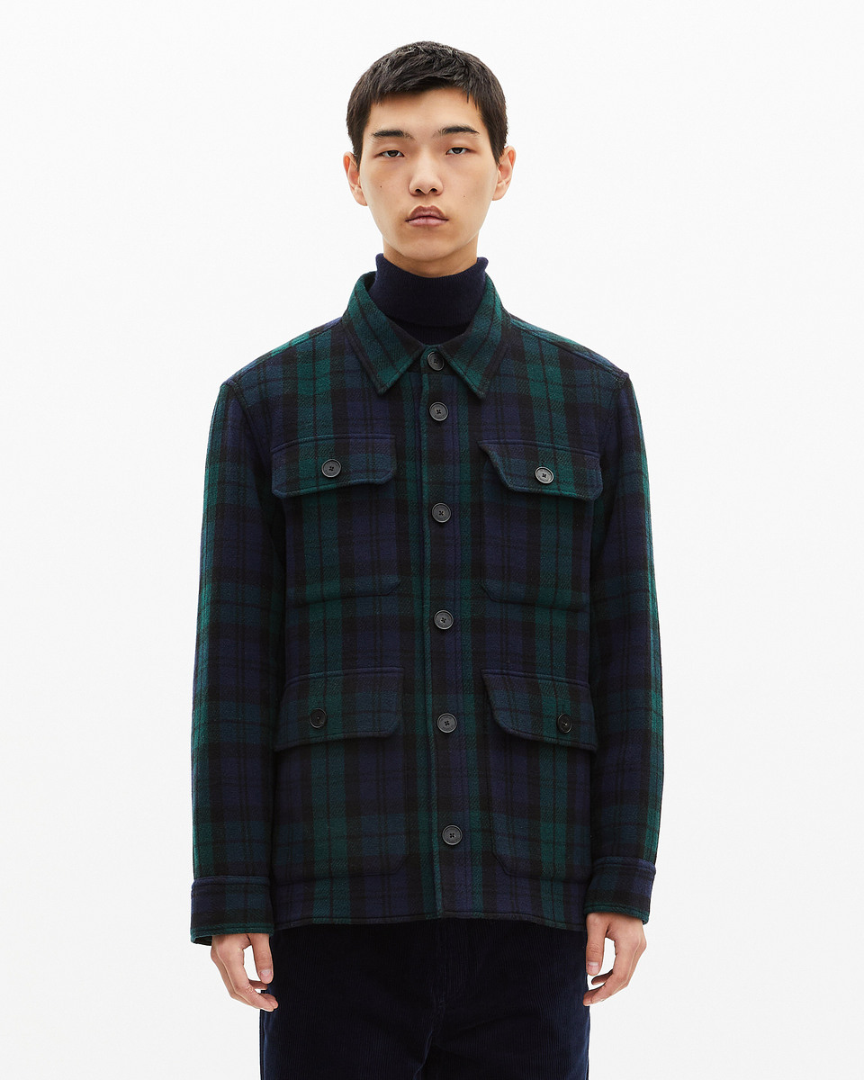 Dark green tartan overshirt