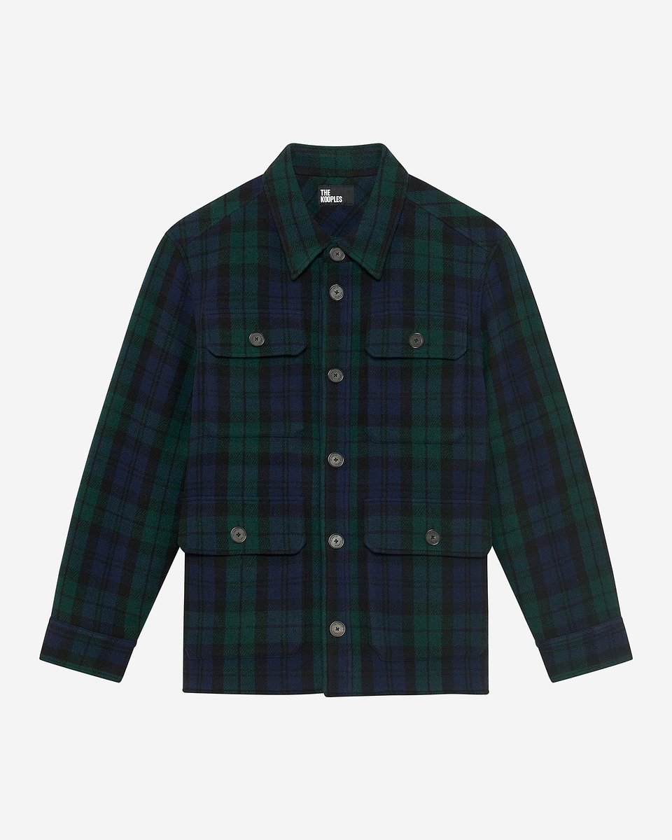Dark green tartan overshirt