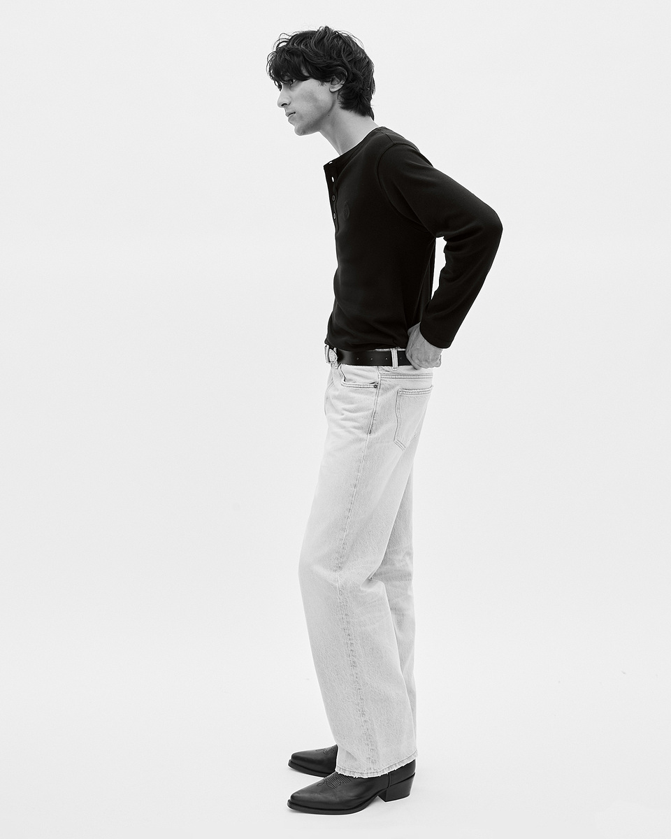 Light gray straight jeans