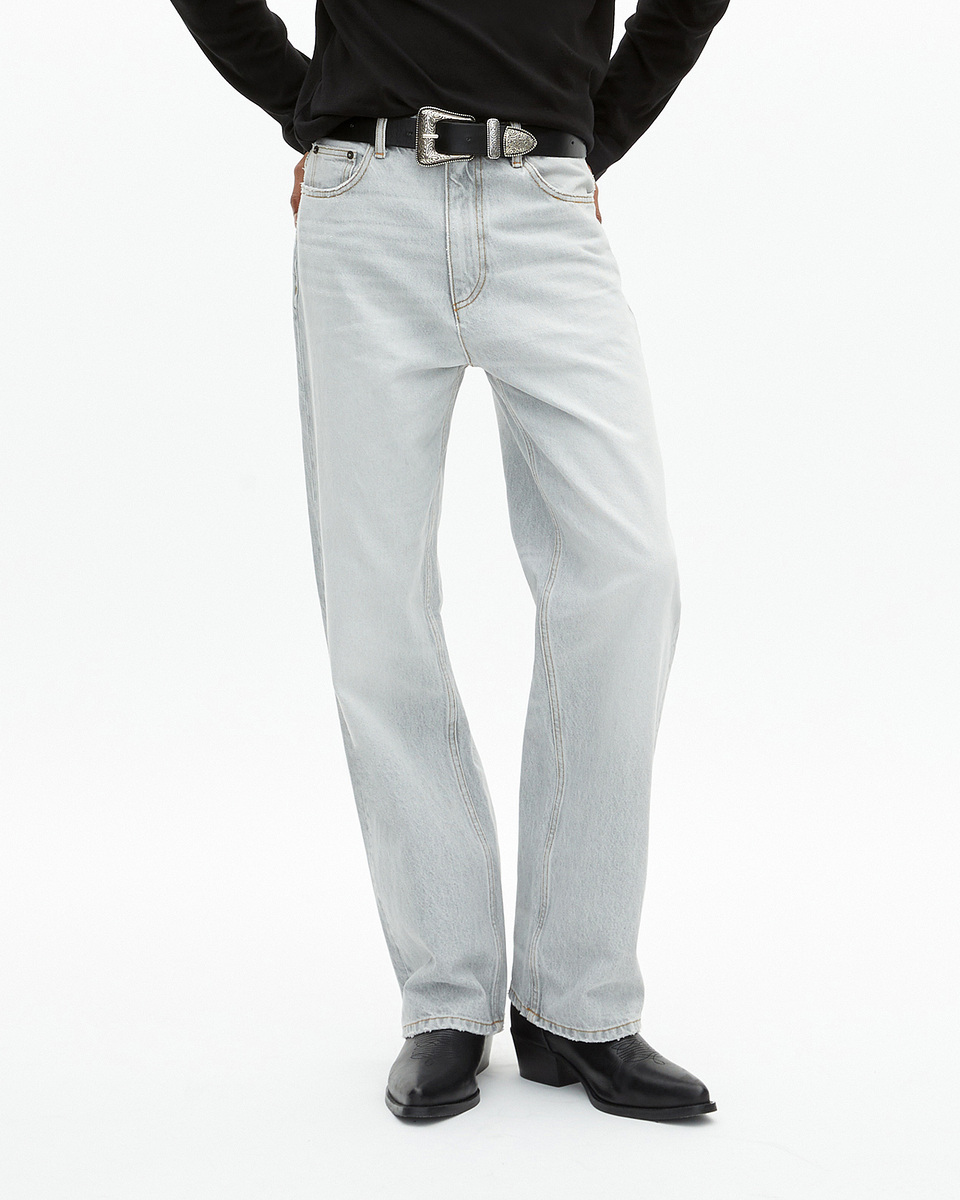 Light gray straight jeans