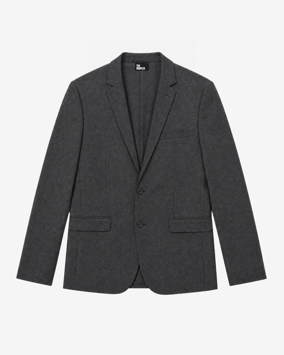 Slim-fit suit jacket in grey wool
