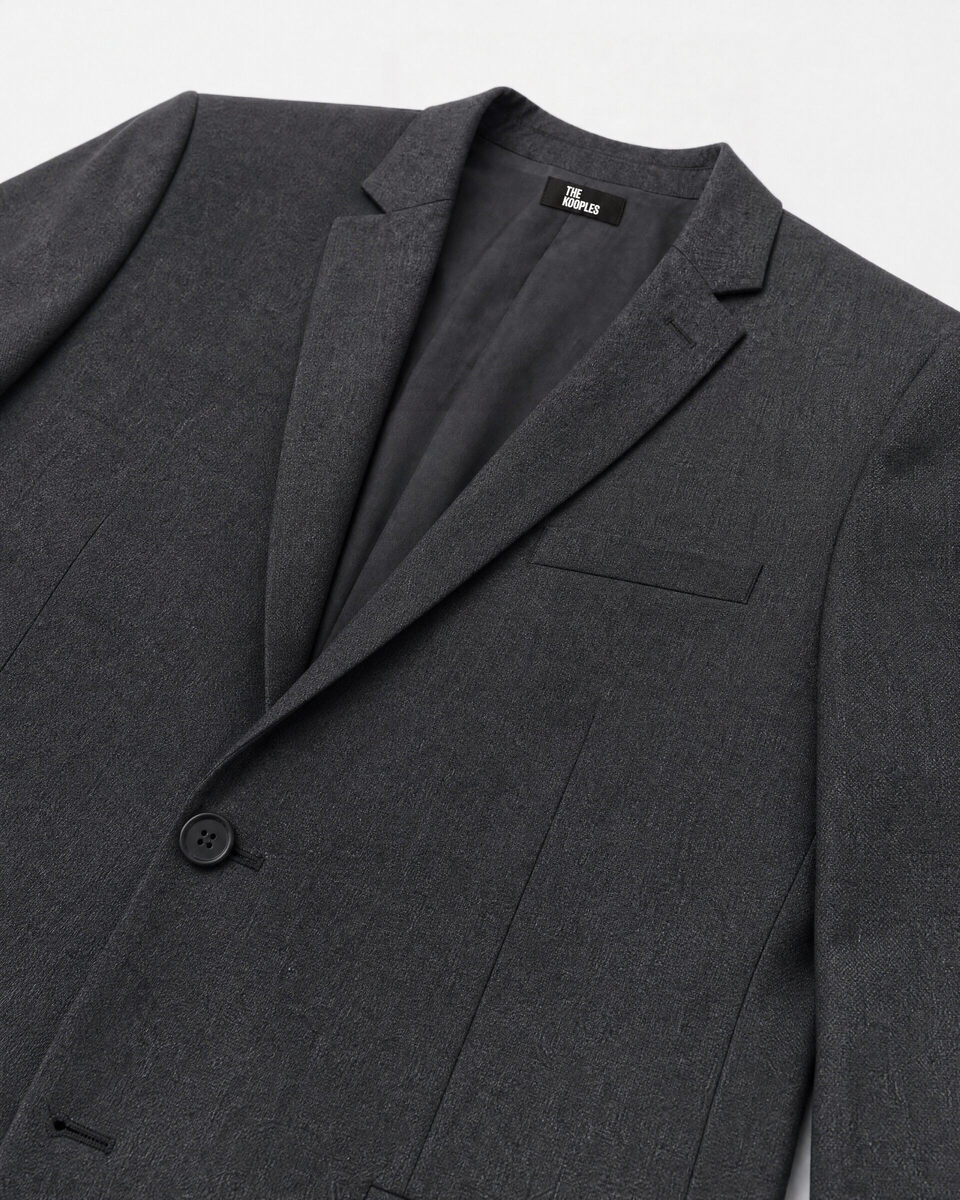 Slim-fit suit jacket in grey wool