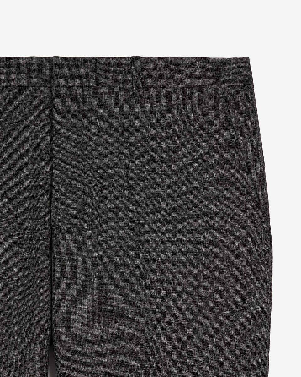 Grey straight wool suit pants