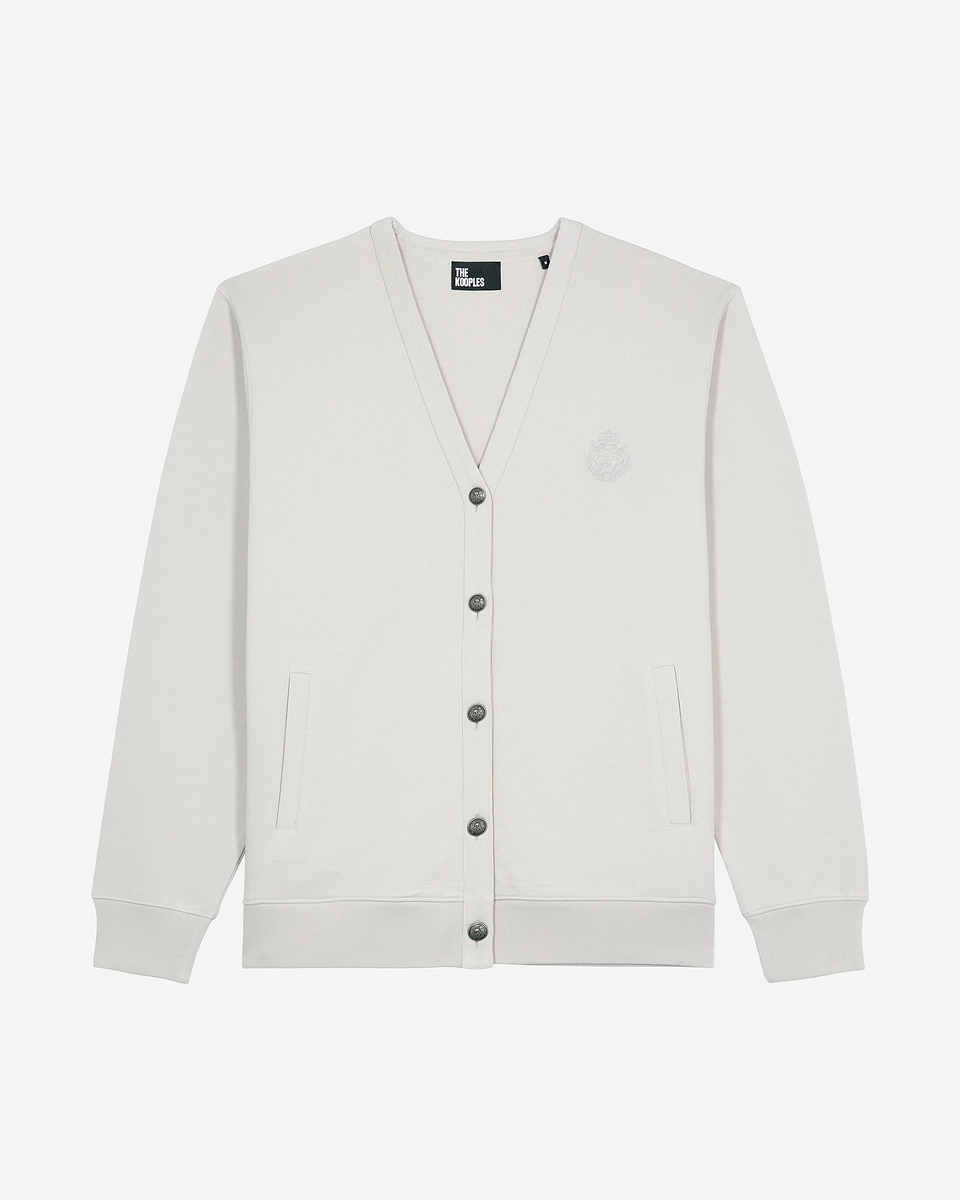 Button-down cardigan in grey jersey