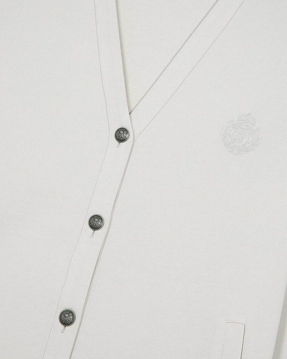 Button-down cardigan in grey jersey