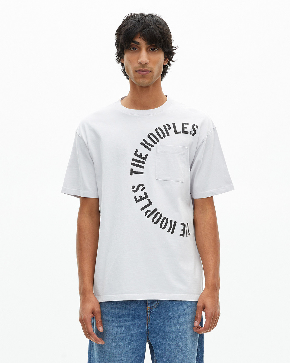 T-shirt with grey screen print