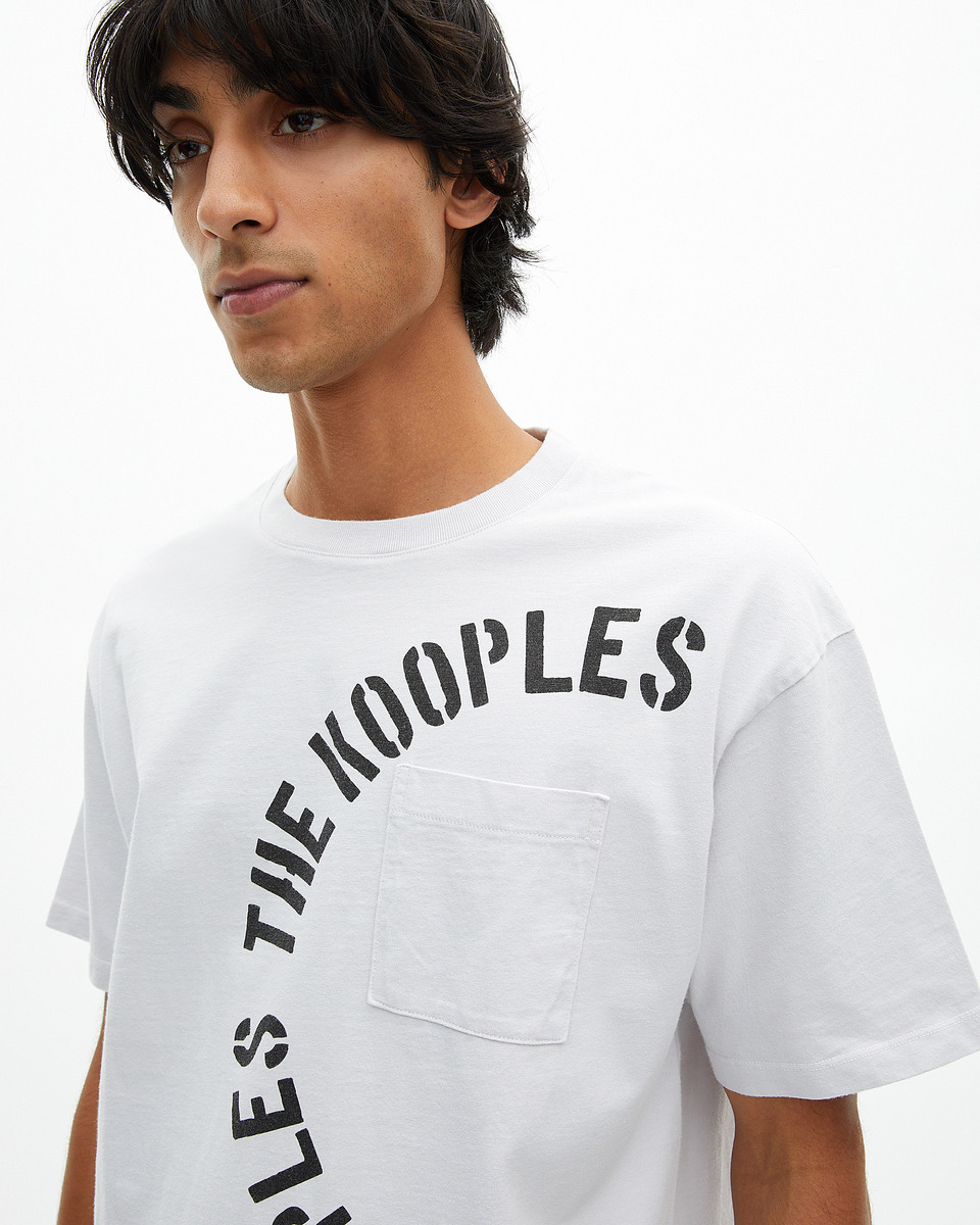 T-shirt with grey screen print