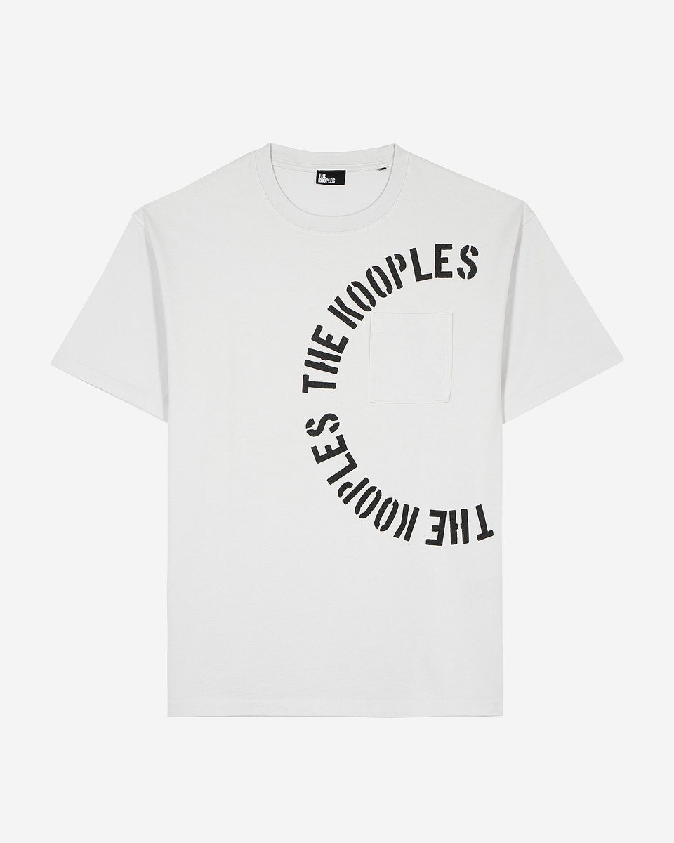 T-shirt with grey screen print