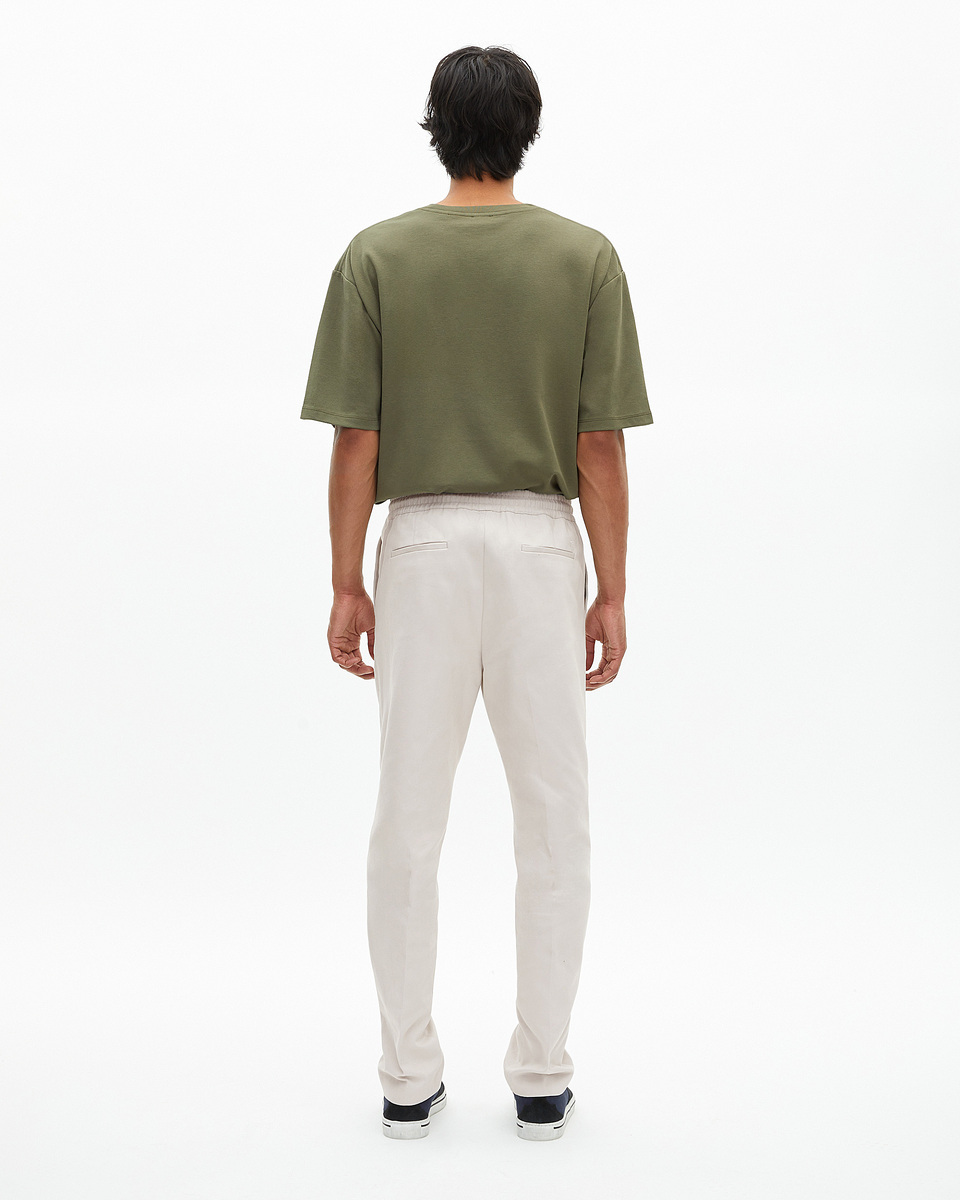 Straight gray cotton pants