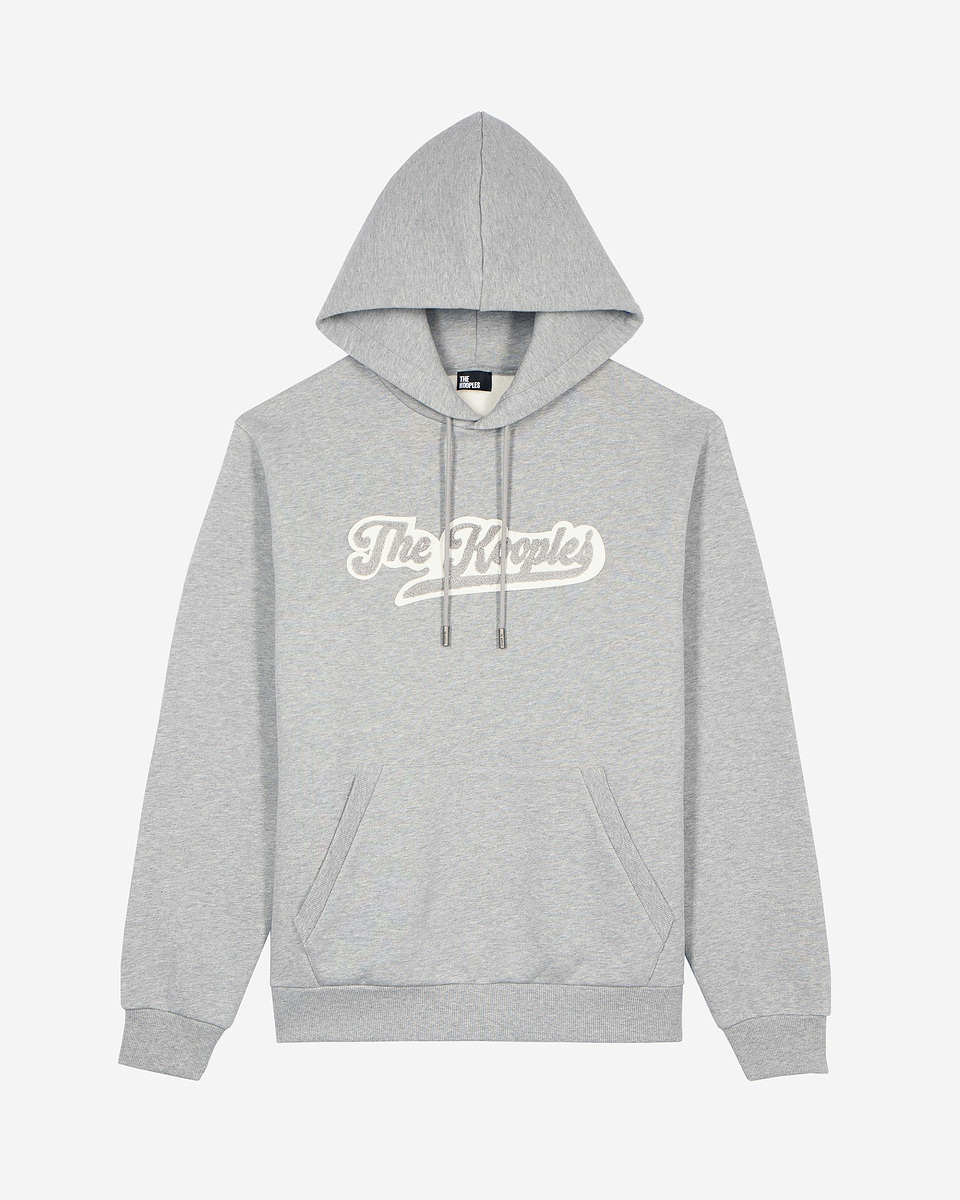 Hooded sweatshirt with grey patch