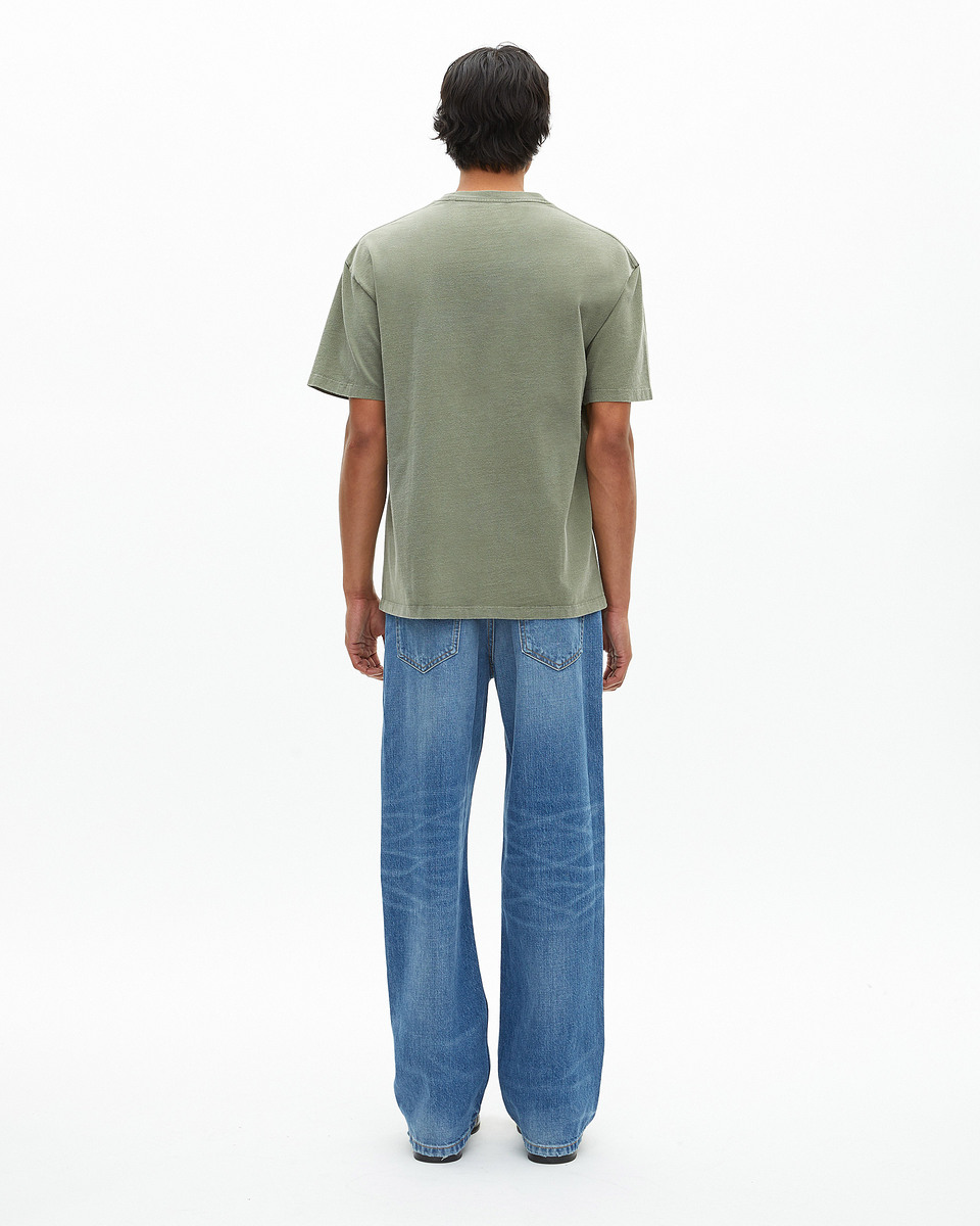 T-shirt with khaki screen print