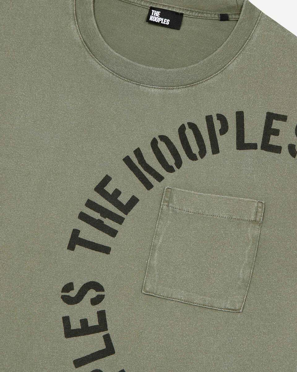 T-shirt with khaki screen print