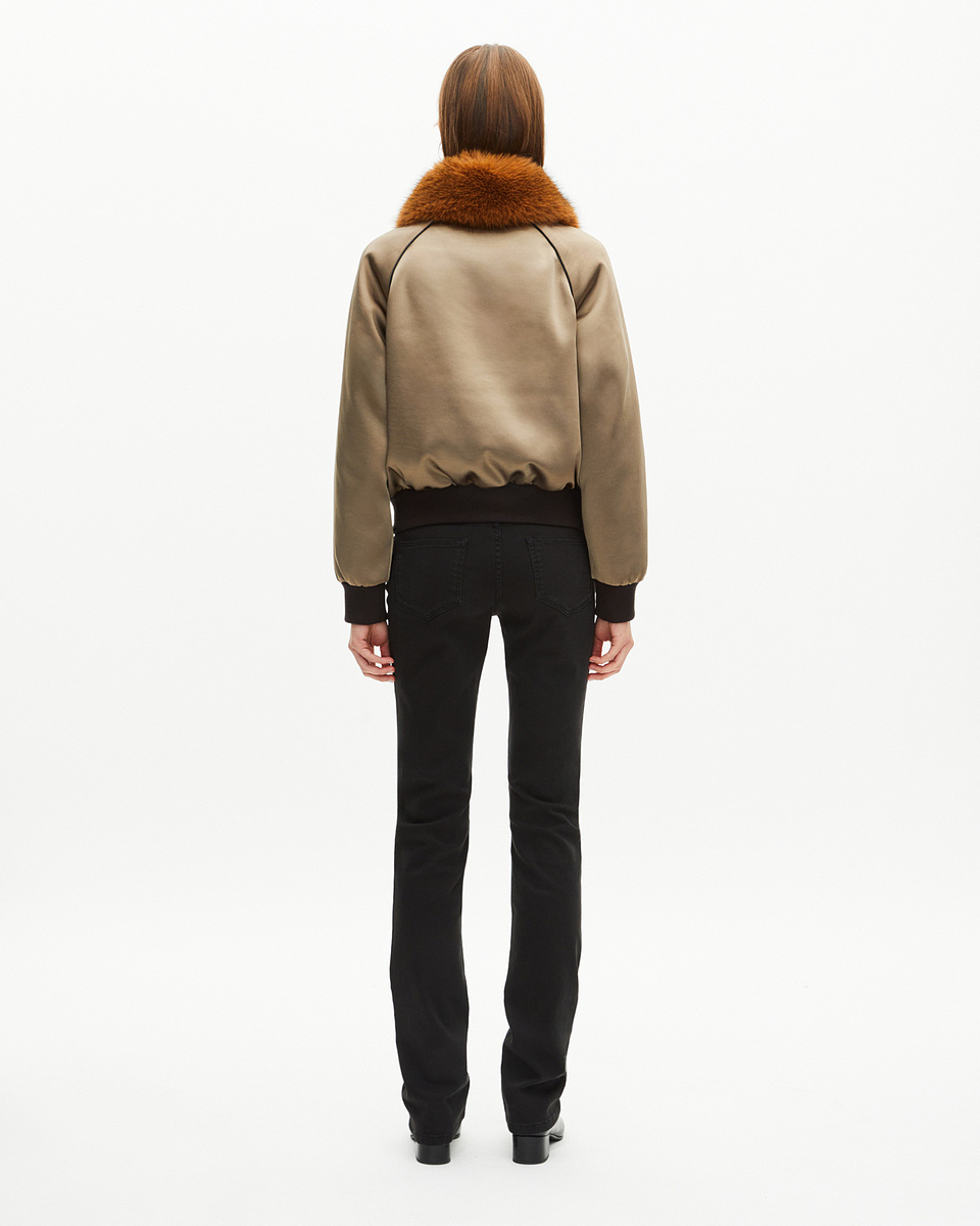 Khaki satin jacket