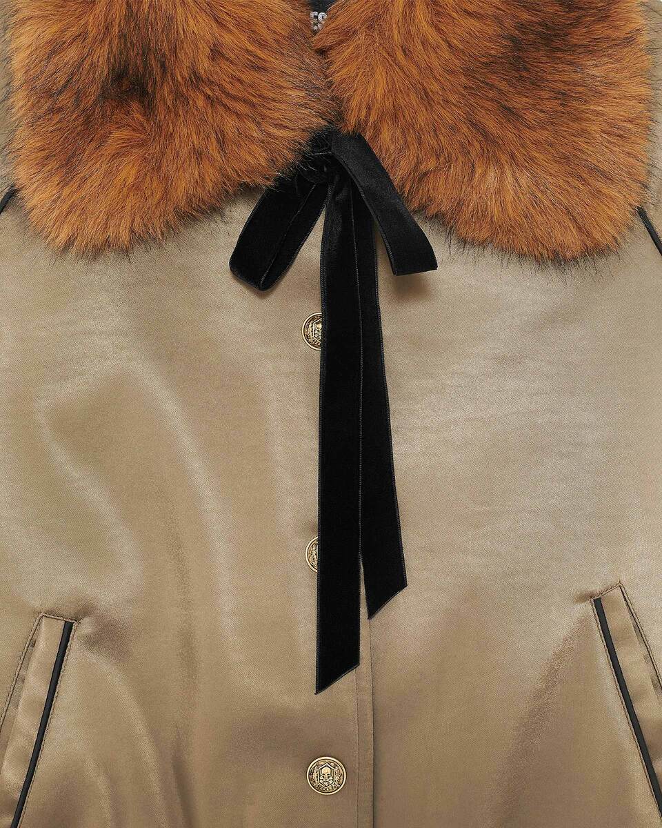 Khaki satin jacket