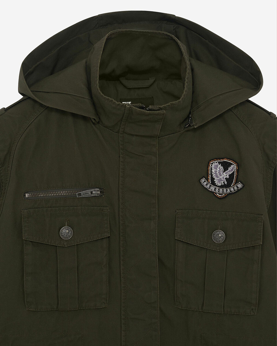 Khaki hooded parka