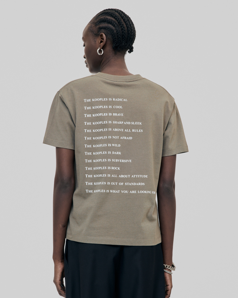 'What Is' Khaki T-shirt