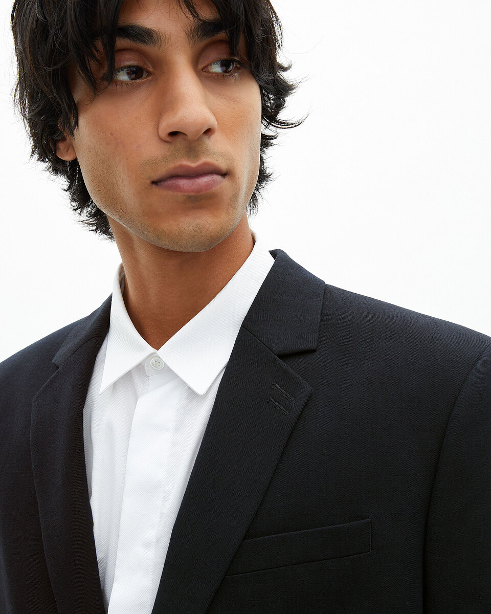 Navy blue suit jacket