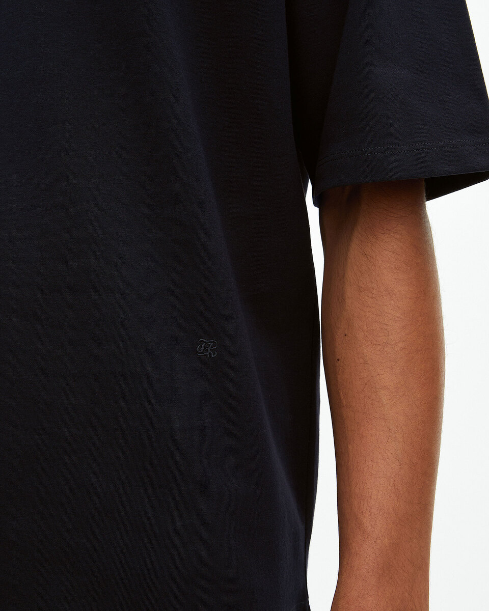 Mixed large plain navy blue T-shirt