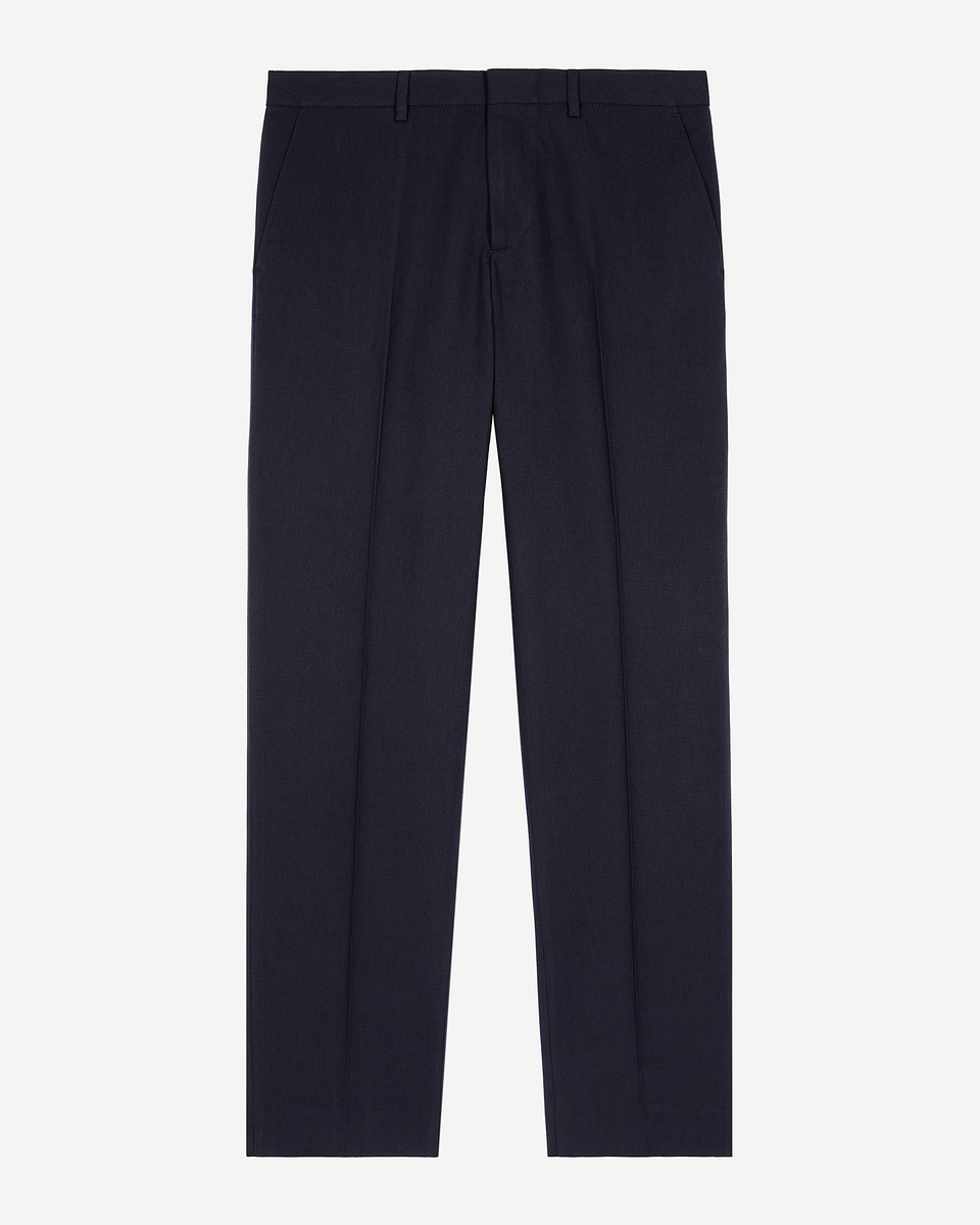 Navy blue straight suit pants